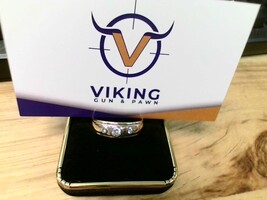 14 Kt Yellow Gold  Band  3 Diamonds   