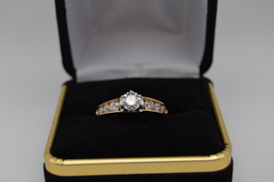  14kt Diamond Ring .50 plus Center  SAVE $