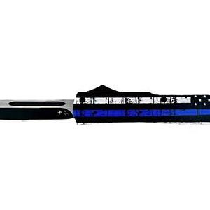 TEMPLAR KNIFE SLIM OTF BACK THE BLUE 3.1" BLK DROP POINT