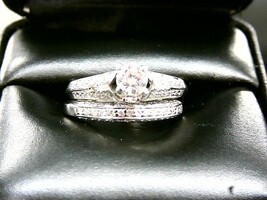 Gold Female 14kt White solitare Ring 2