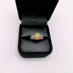  Yellow Opal & Diamonds Yellow Gold Ring Only $399.00