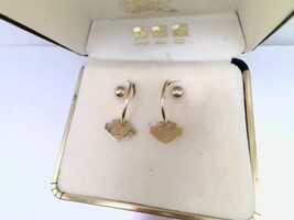 14kt Yellow Gold Harley Davidson Earrings.  Only 189.00!!! 