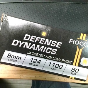 Fiocchi Defense 124 GR 50 rd BOX