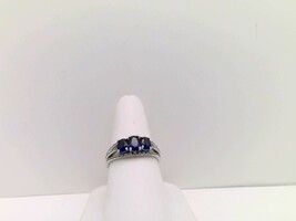 Super Cute 10k White Gold Natural Saphires Ring.  Only 399.00!!! 