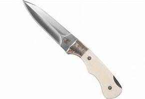 Cobratec White Bone Folding Push Dagger