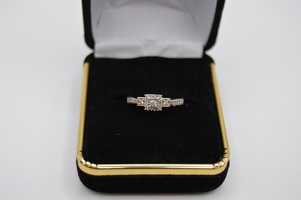  10kt  White Gold Diamond Promise Ring.  ONLY $95.00